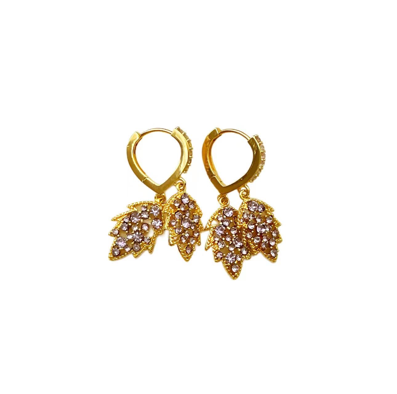 LEAVES HOOP EARRINGS
