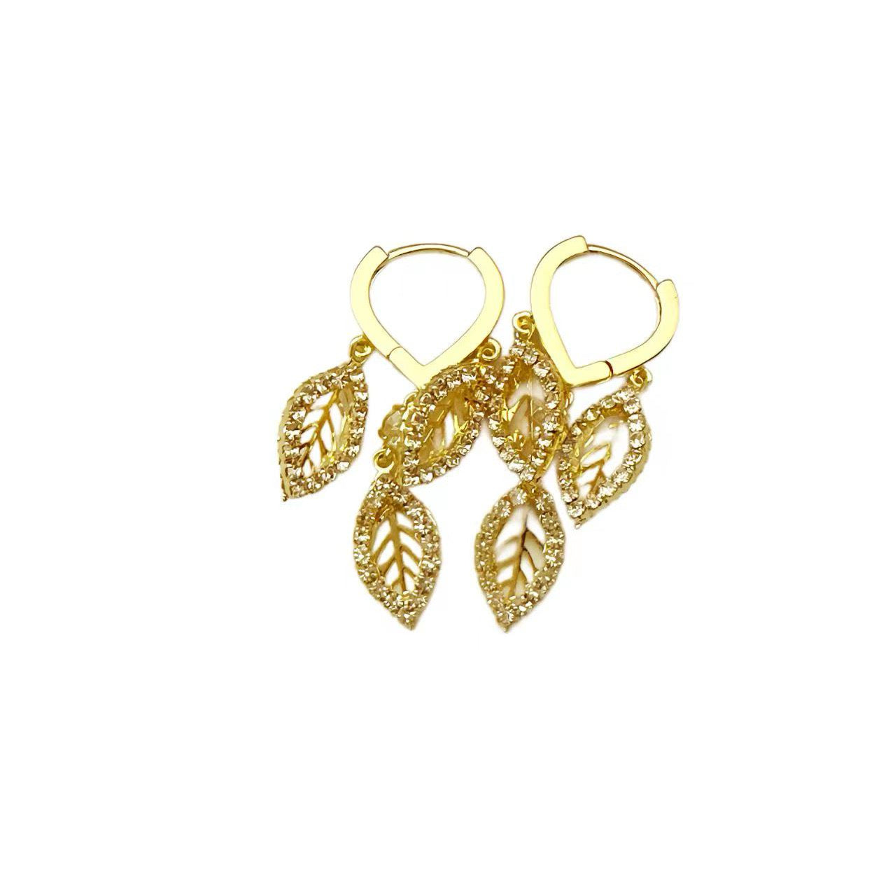 LEAVES HOOP EARRINGS