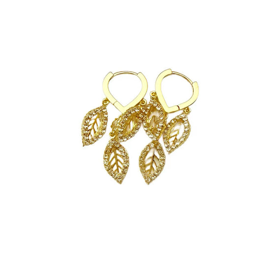 LEAVES HOOP EARRINGS